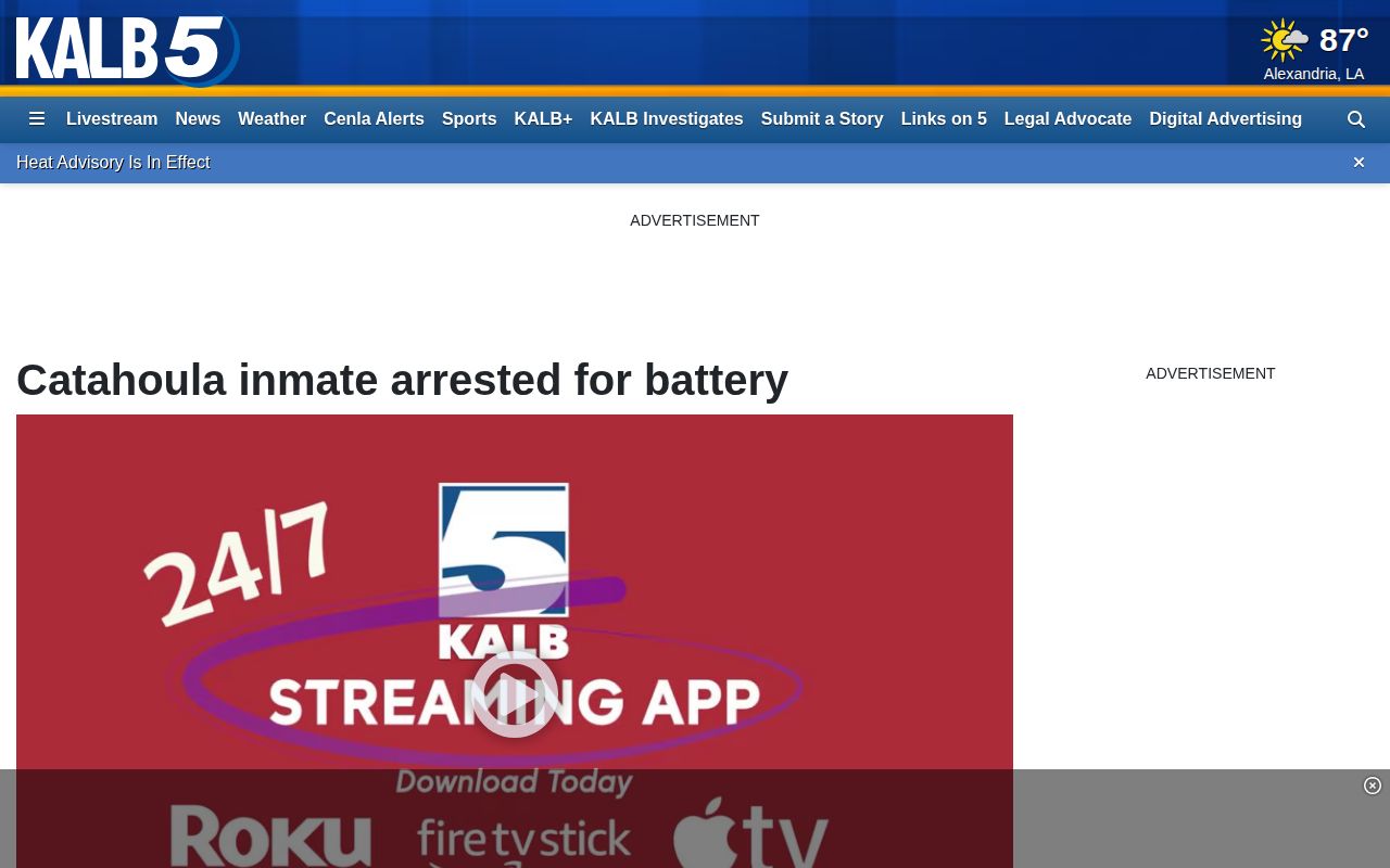 Harrisonburg Catahoula Parish correctional arrest news record