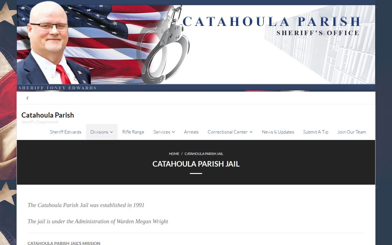 Catahoula Parish Sheriff corrections booking record information